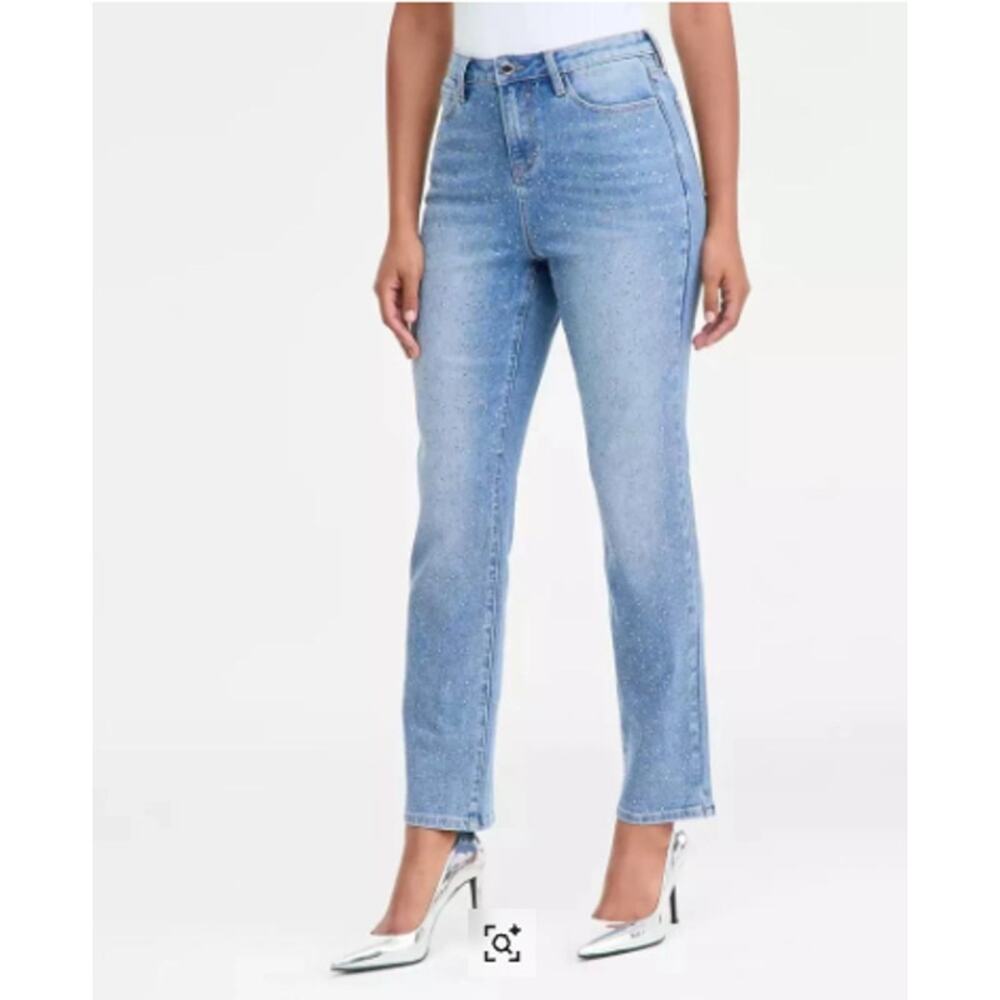 INC Petite Women's Embellished Straight-Leg Jeans Medium  8P